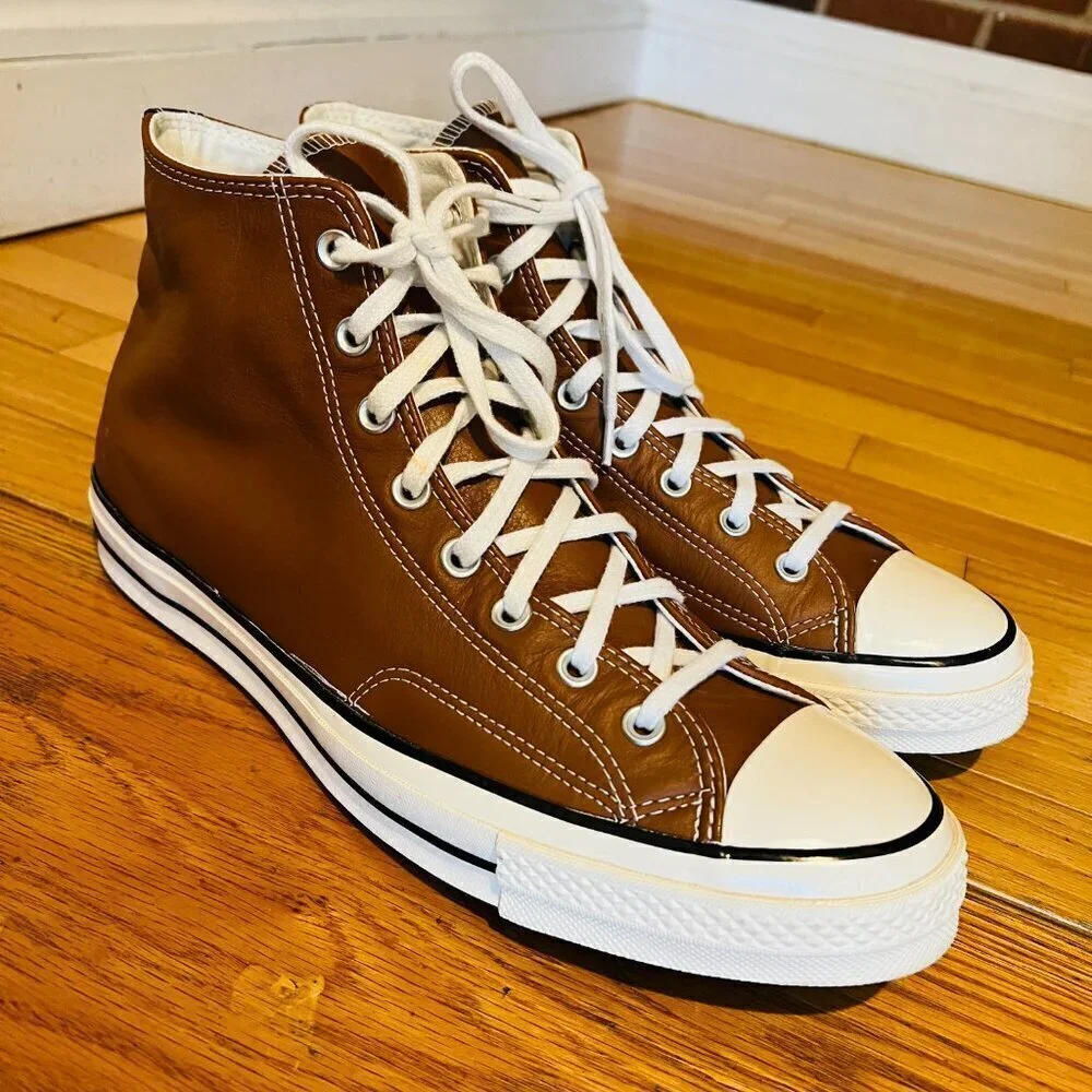 Converse Chuck Taylor All Star Cruise Leather High-Top Shoes Cognac Brown 12